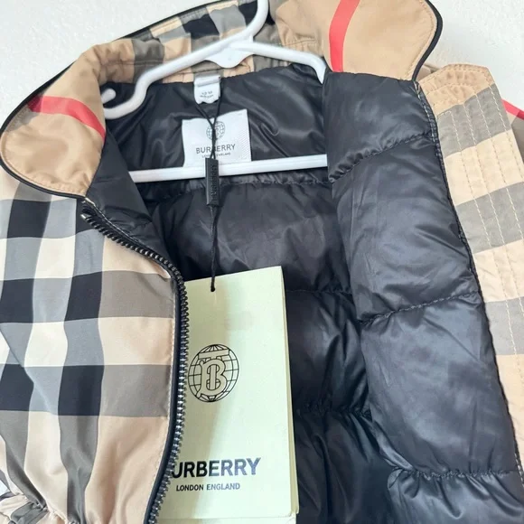 Burberry Kids' Check Puffer Jacket - Picture 8 of 13